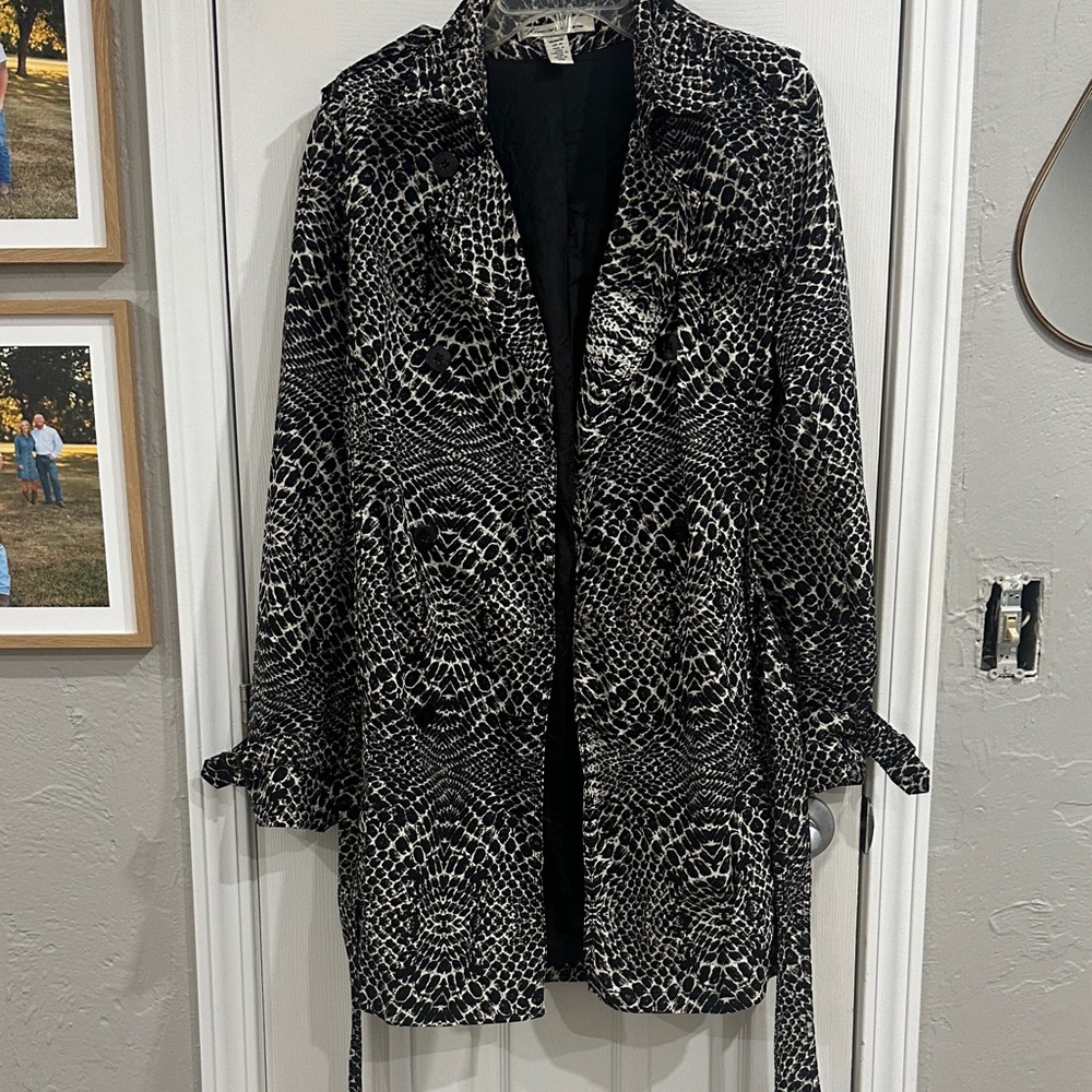 Kenneth Cole Monochrome Patterned windbreaker Jacket